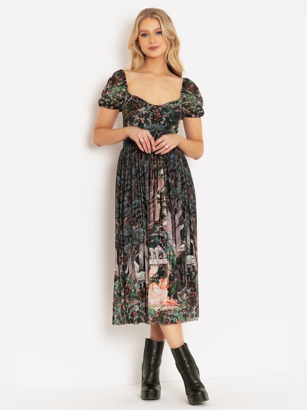 Rare BlackMilk | Nielsen Sleeping Beauty Midaxi Dress - Picture 3 of 12